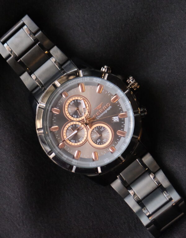 Ferro Black Chrono Erkek Kol Saati (2 Yıl Garantili)