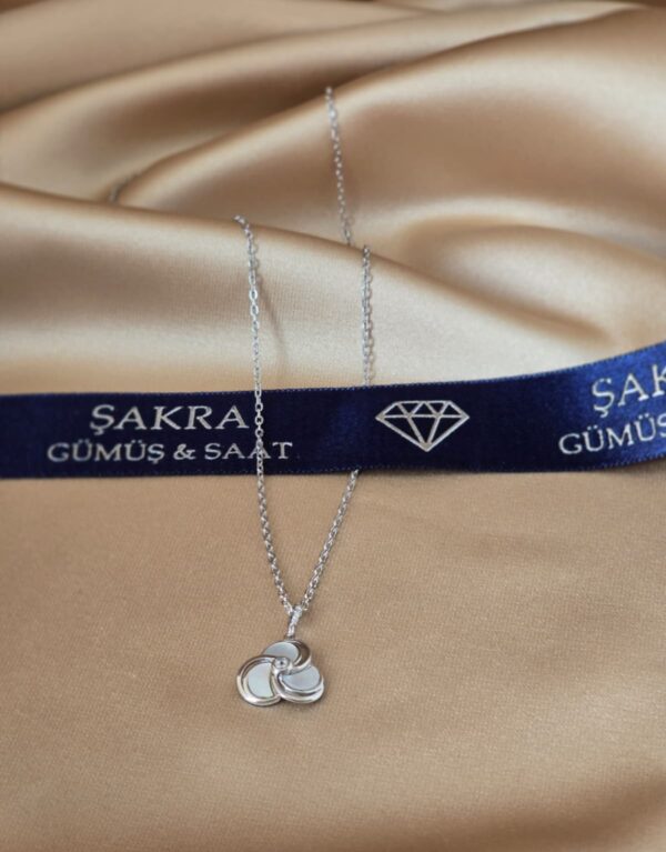 925 Ayar Üç Halkalı Zarif Gümüş Kolye | Şakra Gümüş & Saat