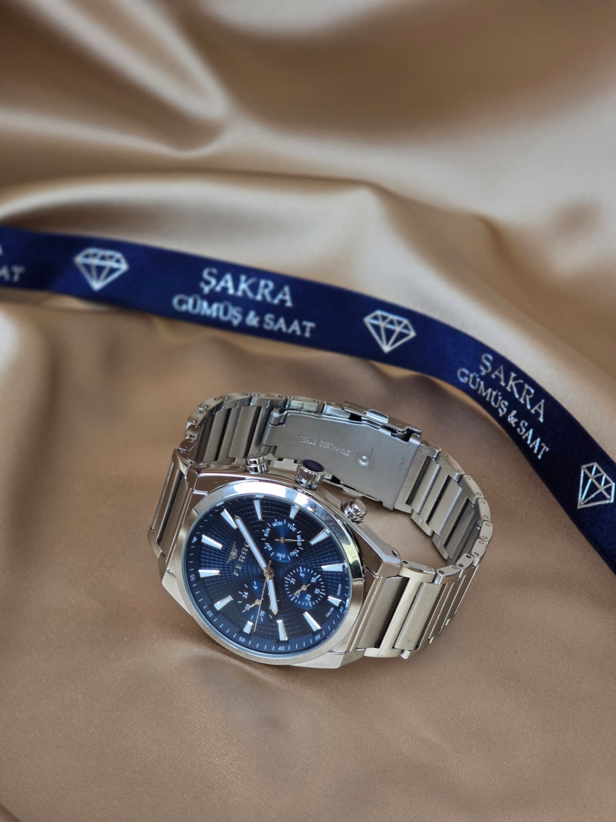 FERRO Multi Function Steel Erkek Kol Saati