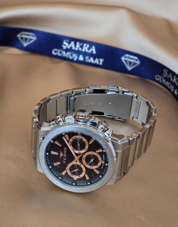 FERRO Black Rose Multi Function Erkek Kol Saati