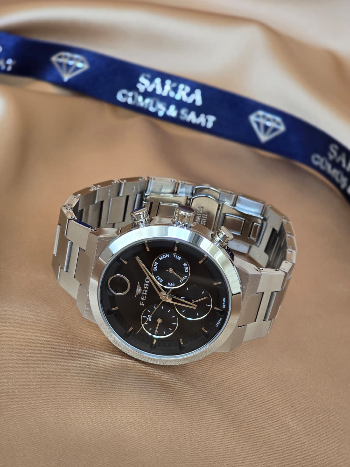 FERRO Multifunction Black Erkek Kol Saati