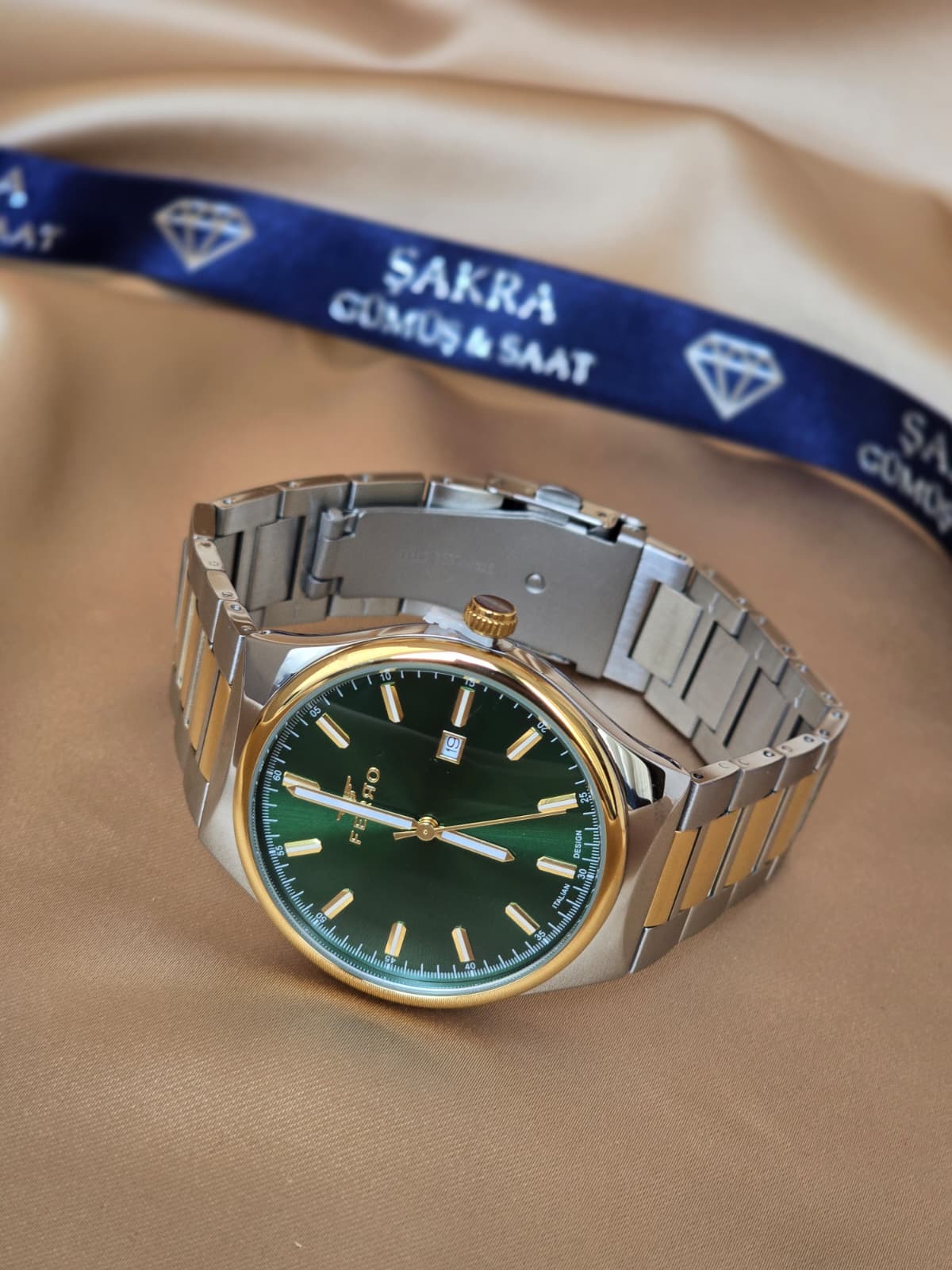 FERRO Classic Green Gold Erkek Kol Saati