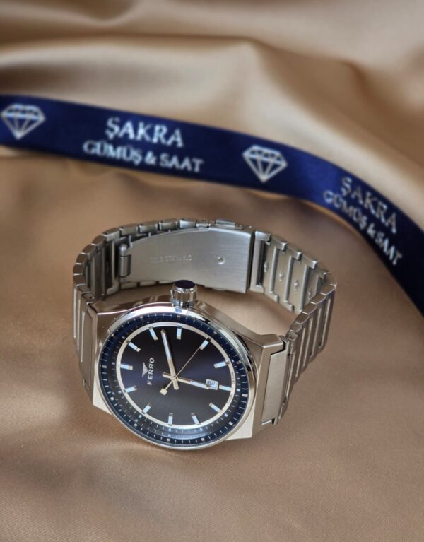 FERRO Lacivert Kadran Çelik Erkek Kol Saati