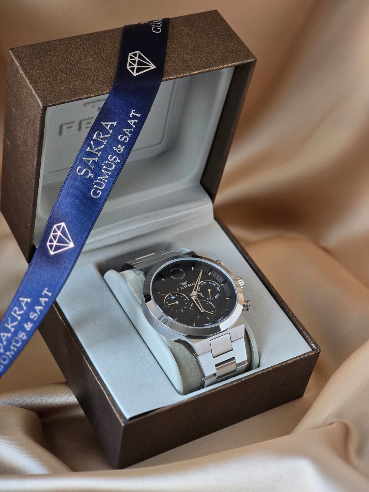 FERRO Multifunction Black Erkek Kol Saati - Görsel 3