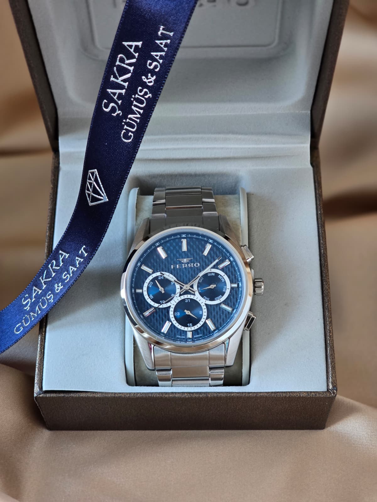 FERRO Blue Multi Function Erkek Kol Saati - Görsel 2